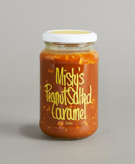 Misty’s Peanut Salted Caramel Sauce 375 ml jar