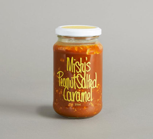 Misty’s Peanut Salted Caramel Sauce 375 ml jar