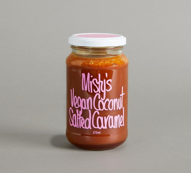Misty’s Vegan Coconut Salted Caramel Sauce 375 ml jar