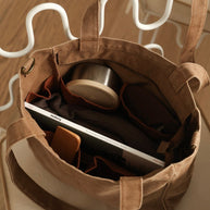 Mocha midi everyday tote and nappy bag by Array Bags