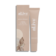 al.ive body Tinted Lip Butter Apricot Shimmer 15 ml tube
