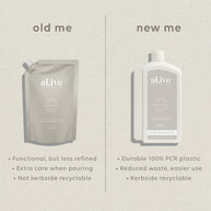 Australian-made vegan wash refill in recyclable bottle