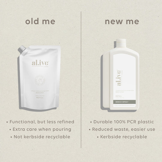 Al.ive Body Lemon Myrtle & Honeydew Bench Spray Refill (1 L)