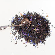 Organic black tea with bergamot oil and blue cornflower petals