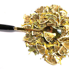 Organic lime, spearmint and pink salt herbal tisane