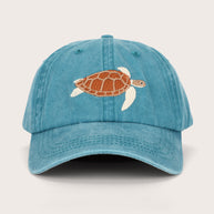 Pallion Point Turtle Lid ocean blue washed cotton cap