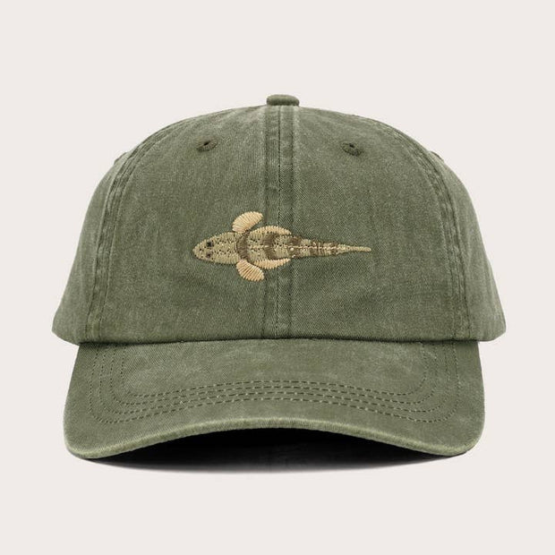 Pallion Point Flathead Lid khaki washed cotton cap