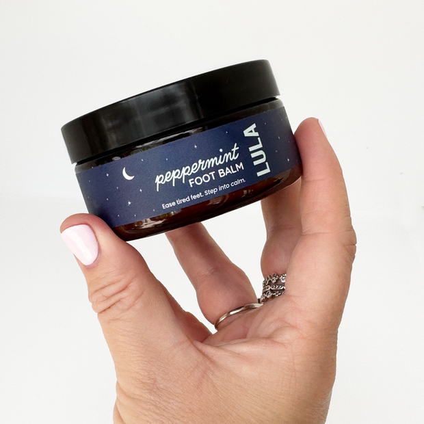 Cooling peppermint foot cream with shea butter and macadamia oil