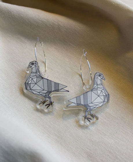 Rundle Mall Pigeon Hoop Earrings