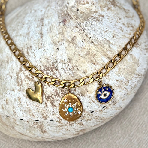 Protective and loving charm necklace by Boss+me