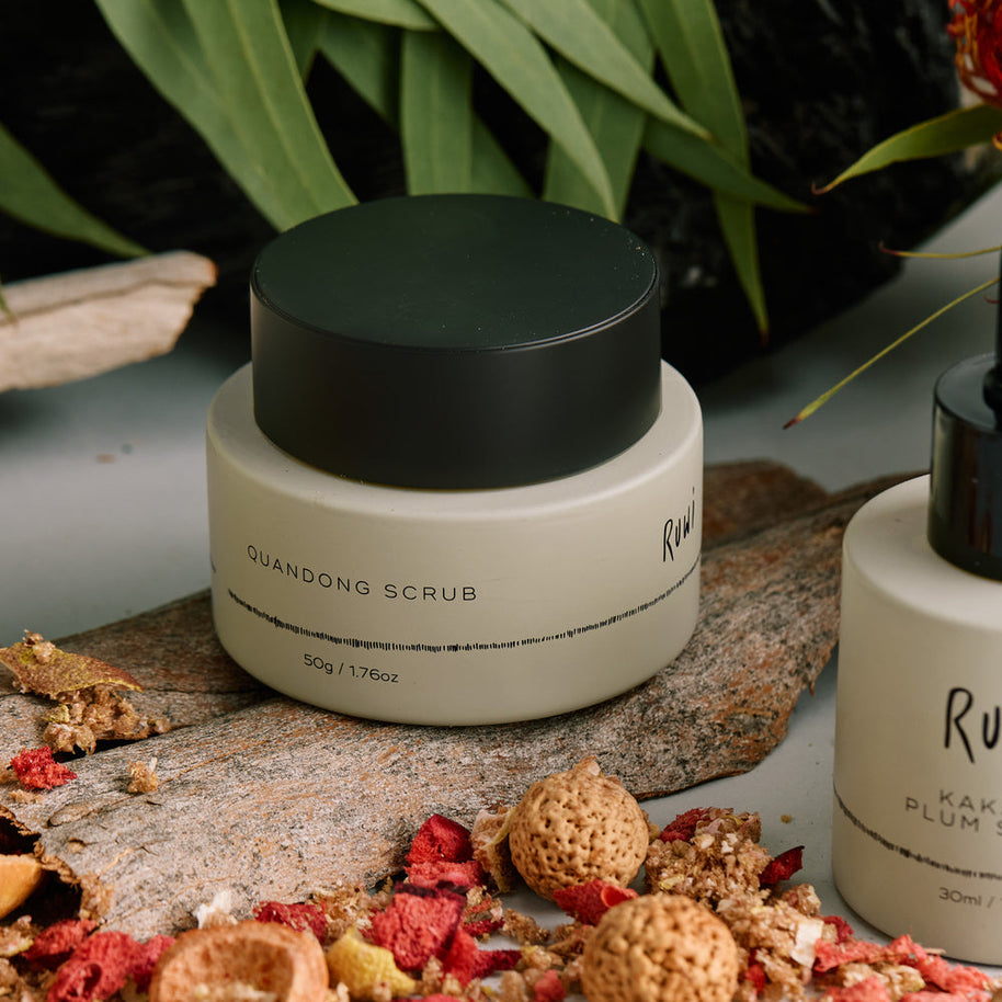 Gentle facial scrub with quandong and Australian botanicals