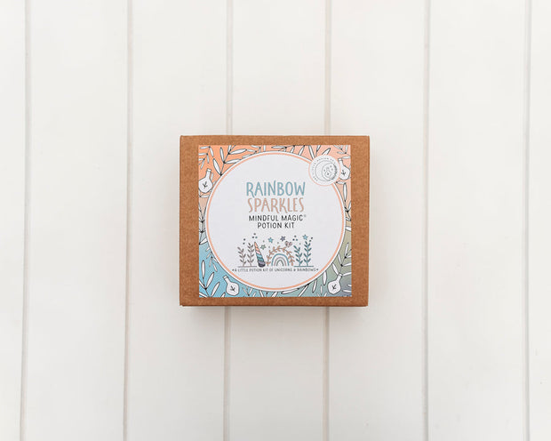 Rainbow Sparkles mindful potion kit for imaginative and positive play
