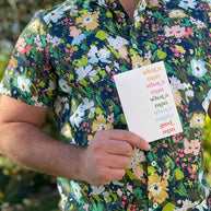 Rainbow retro typography Father's Day card
