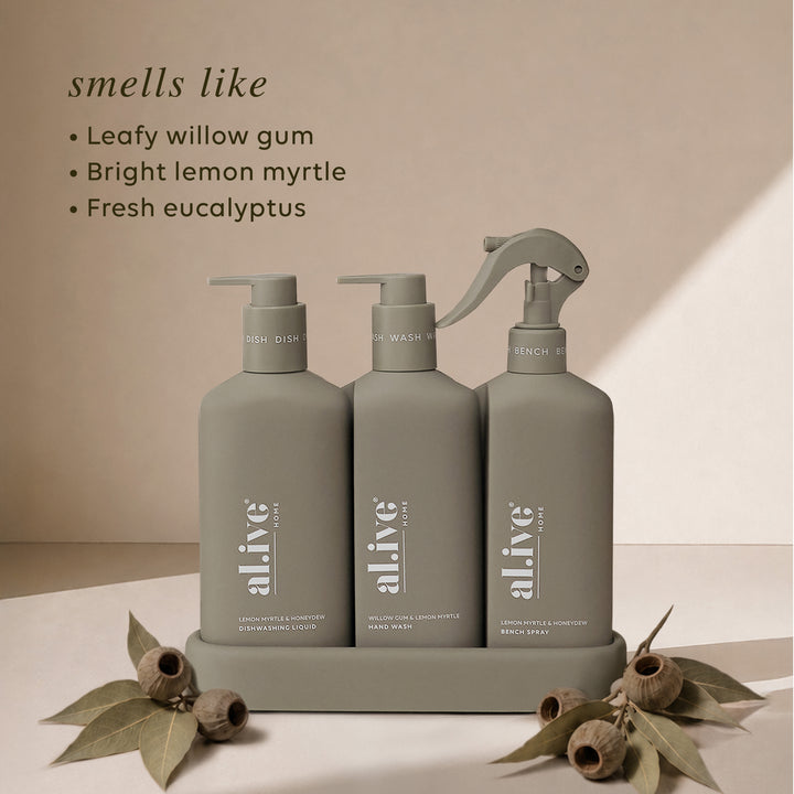 Refillable al.ive body kitchen trio in native lemon myrtle scent