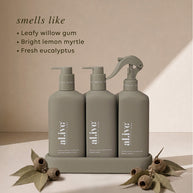 Refillable al.ive body kitchen trio in native lemon myrtle scent