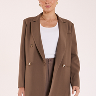 Feather & Noise Hayley Blazer in Espresso