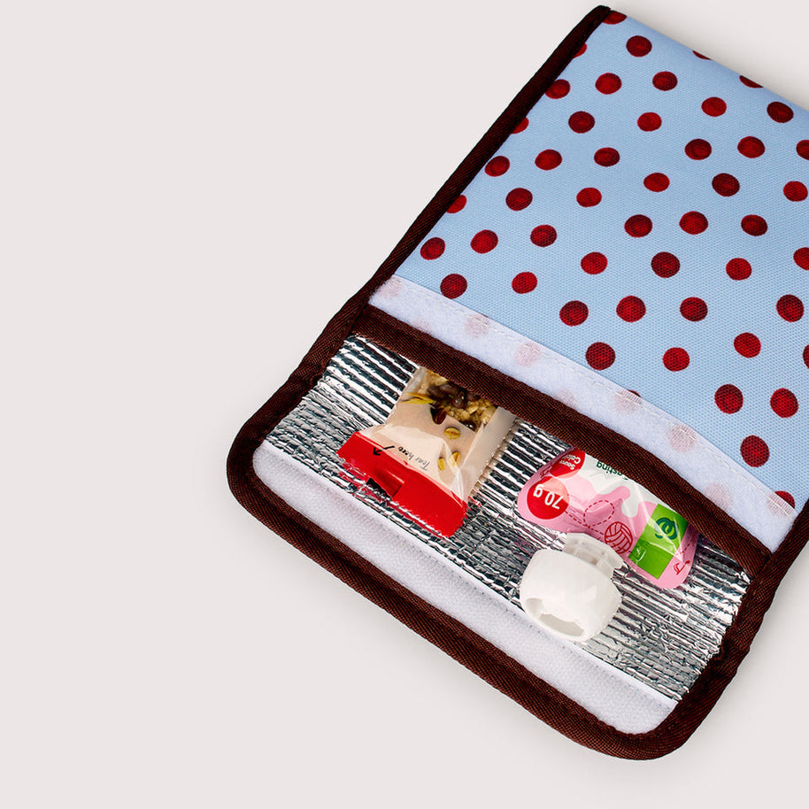 Reusable insulated snack bag with velcro closure