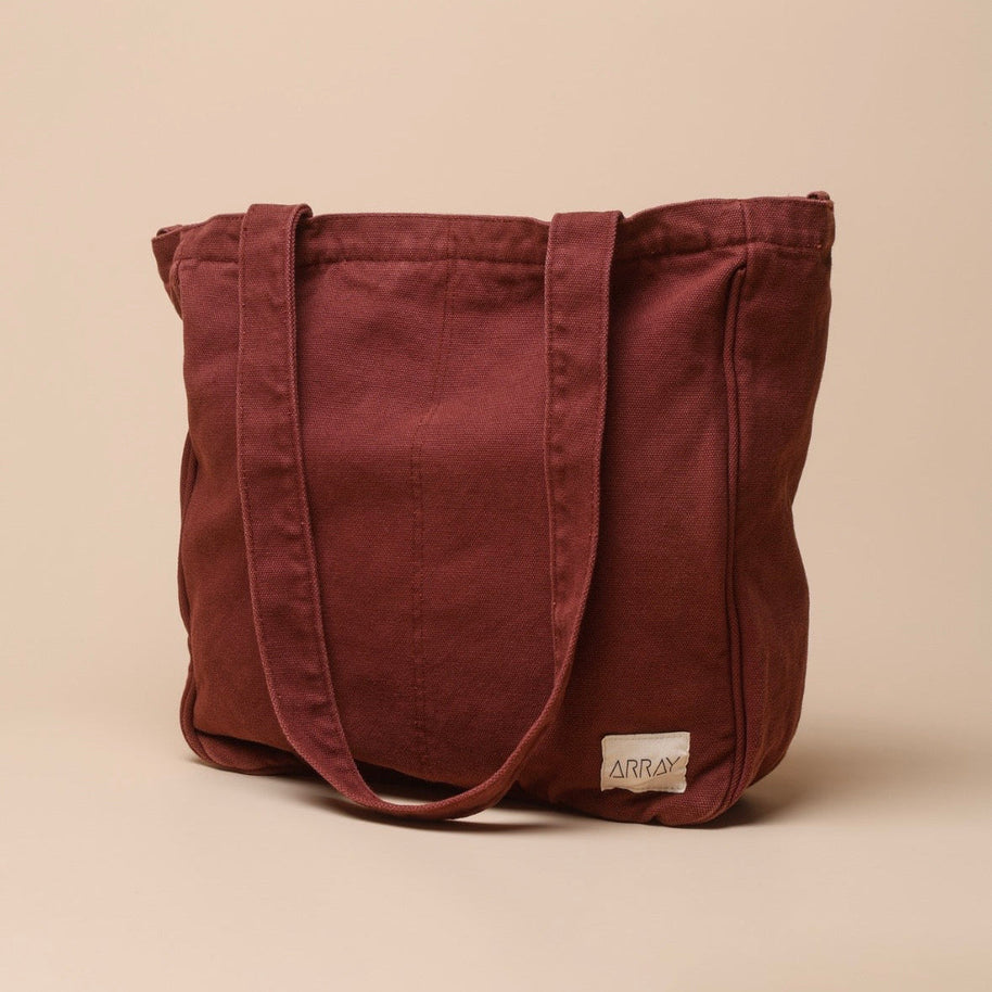 Rosewood midi everyday tote and nappy bag by Array Bags
