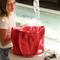 Ruby red everyday tote and nappy bag by Array Bags