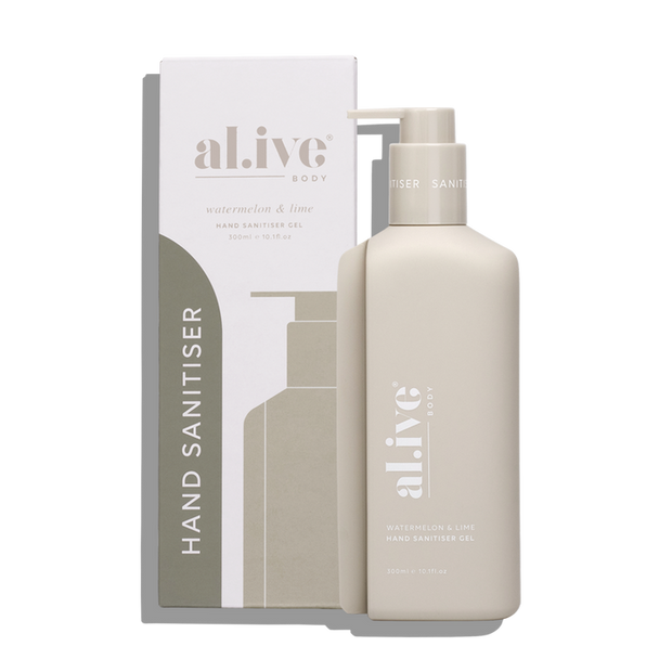 al.ive body Watermelon & Lime Hand Sanitiser Gel 300 ml bottle