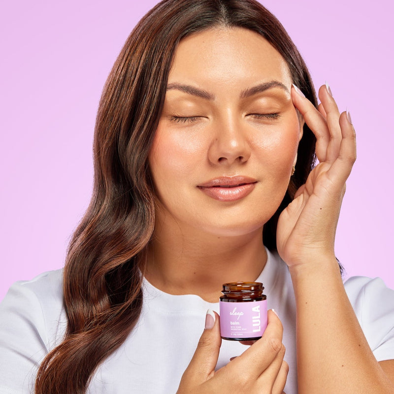 Natural aromatherapy balm with lavender, chamomile and vetiver