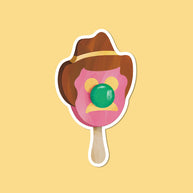 Bubble O’ Bill vinyl sticker featuring a retro ice-cream illustration by The Bright Co.