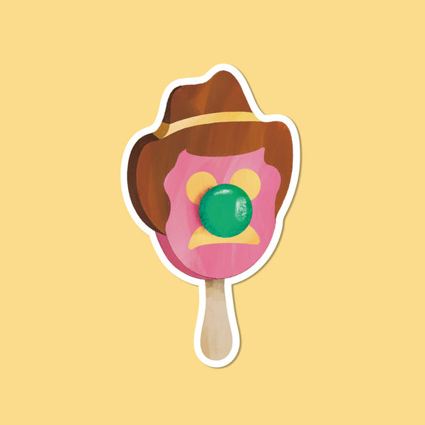 Bubble O’ Bill vinyl sticker featuring a retro ice-cream illustration by The Bright Co.