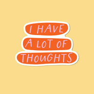 Funny orange vinyl quote sticker with matte finish