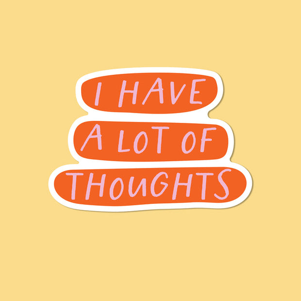 Funny orange vinyl quote sticker with matte finish