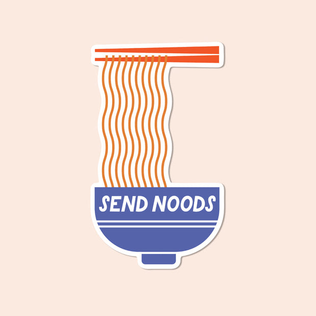 The Bright Co Send Noods Vinyl Sticker with noodle bowl design