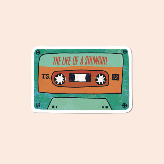 Life of a Showgirl retro sticker inspired by pop culture