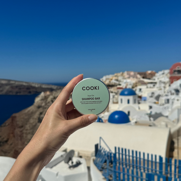 Eco-friendly shampoo bar travel tin for bathroom or travel use