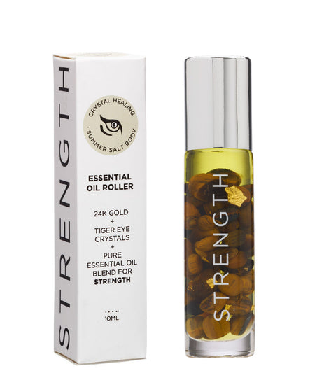 Summer Salt Body Strength Essential Oil Roller 10ml Tiger’s Eye infused