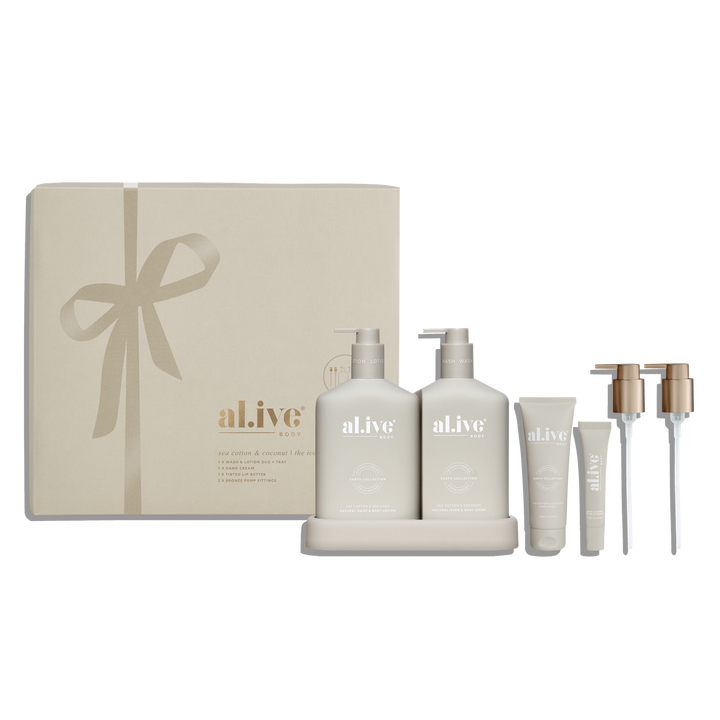 al.ive body The Icon Set Sea Cotton & Coconut limited edition holiday collection