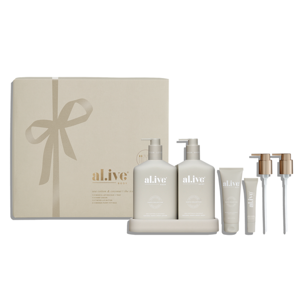 al.ive body The Icon Set Sea Cotton & Coconut limited edition holiday collection