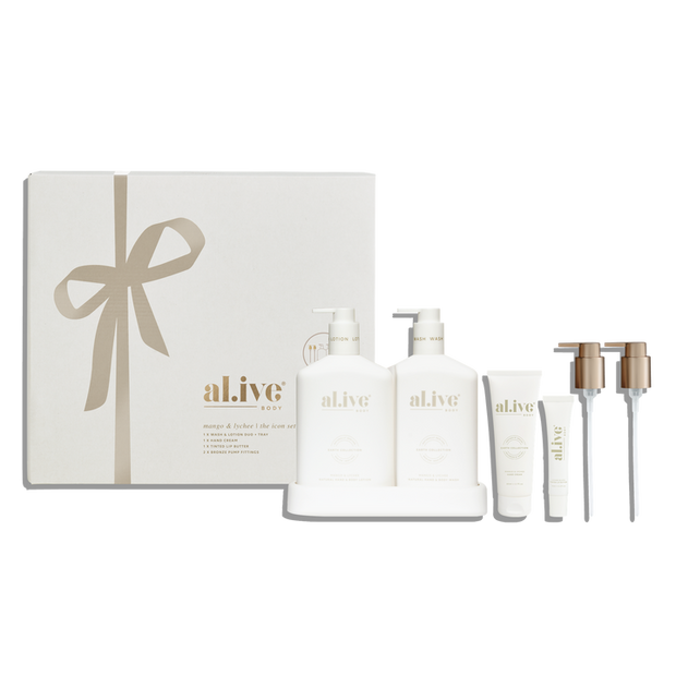 al.ive body The Icon Set Mango & Lychee limited edition holiday collection