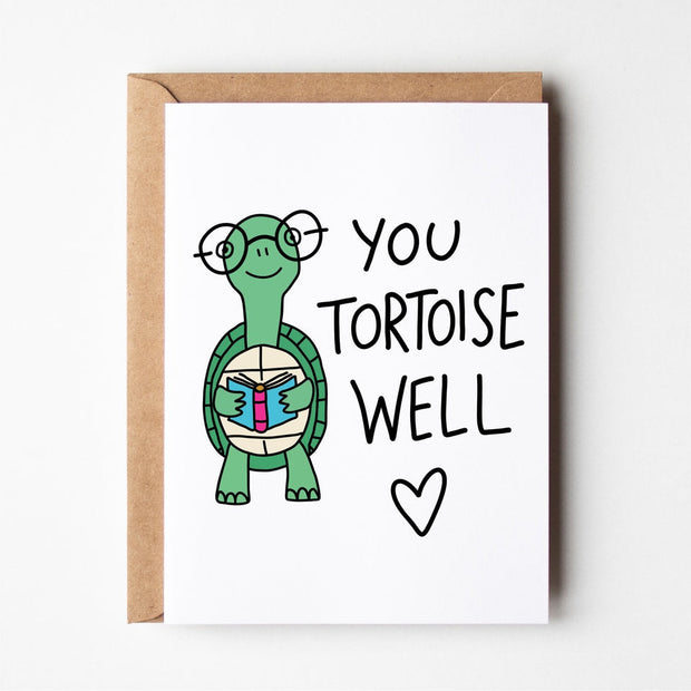 Friends of Henry You Tortoise Well card with cute turtle illustration