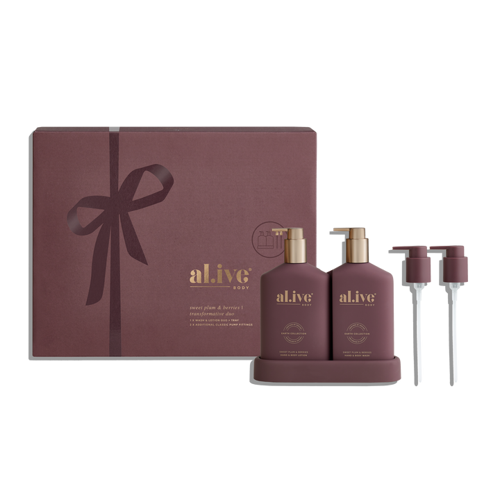 al.ive body Transformative Duo Sweet Plum & Berries limited edition set