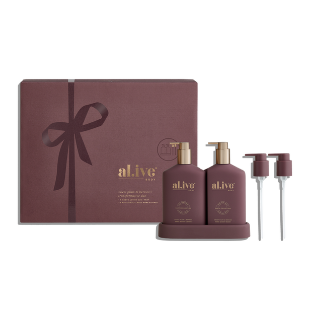 al.ive body Transformative Duo Sweet Plum & Berries limited edition set