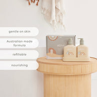 Gentle pear-scented baby wash and lotion set by al.ive body