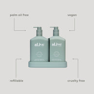 Eco-friendly hand & body set in minimalist tray