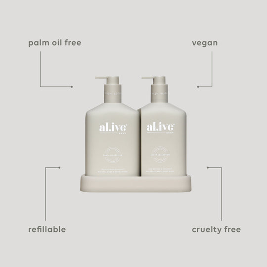Eco-friendly duo for hand and body care
