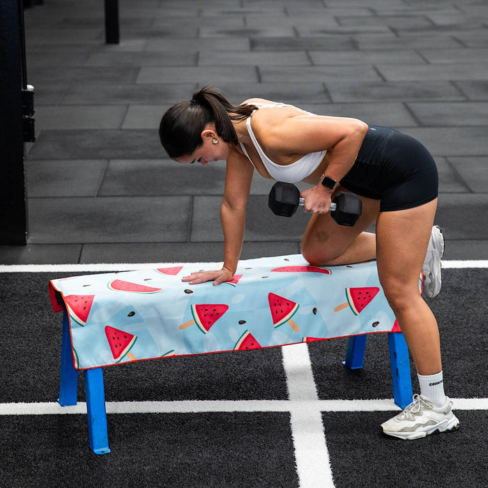 Watermelon themed quick dry gym towel by Cheeky Winx