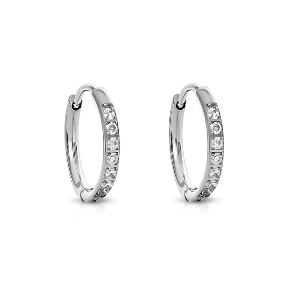 Waterproof anti-tarnish silver sleeper earrings, 8mm size