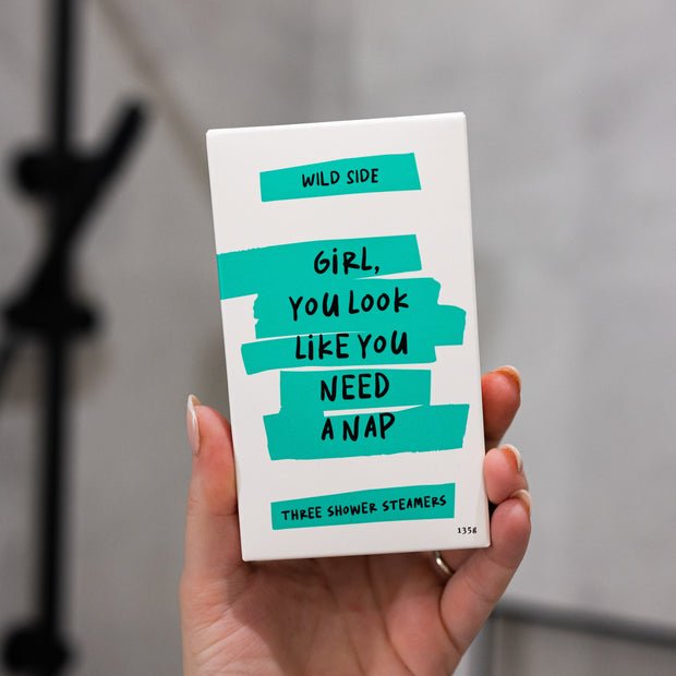Wild Emery Girl, You Look Like You Need A Nap shower steamer three pack