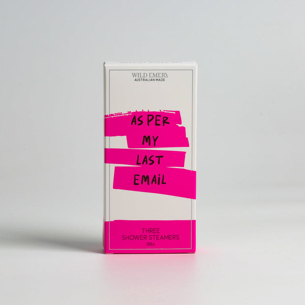 Wild Emery As Per My Last Email Shower Steamer 3 Pack gift set