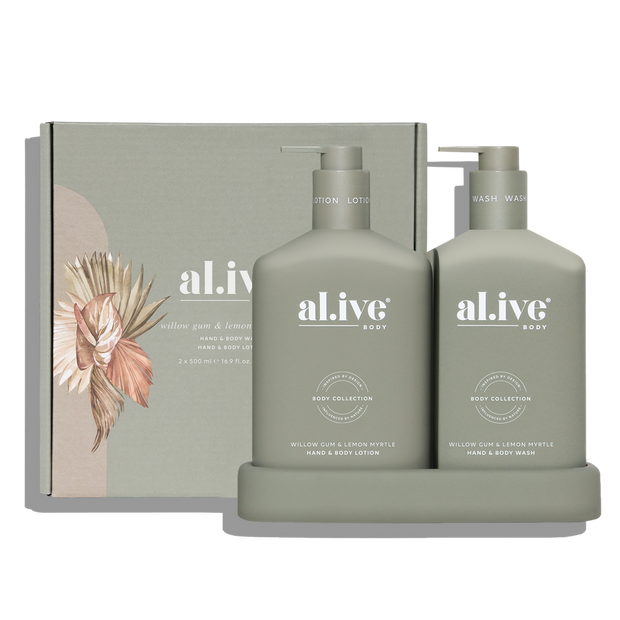 al.ive body Willow Gum & Lemon Myrtle Bathroom Duo 500ml set