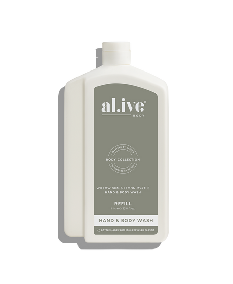 al.ive body Willow Gum & Lemon Myrtle Hand & Body Wash Refill 1L