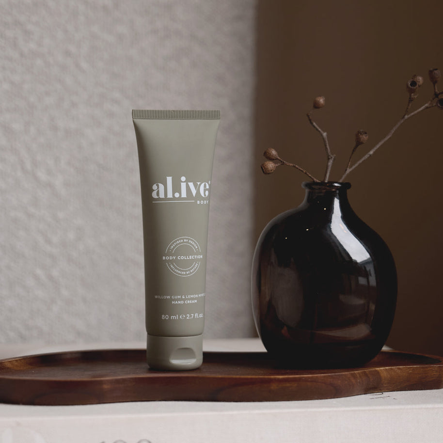 al.ive body Willow Gum & Lemon Myrtle Hand Cream 80ml