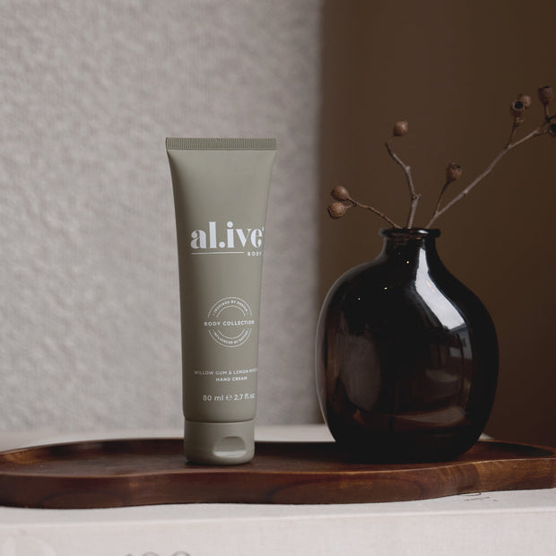 al.ive body Willow Gum & Lemon Myrtle Hand Cream 80ml